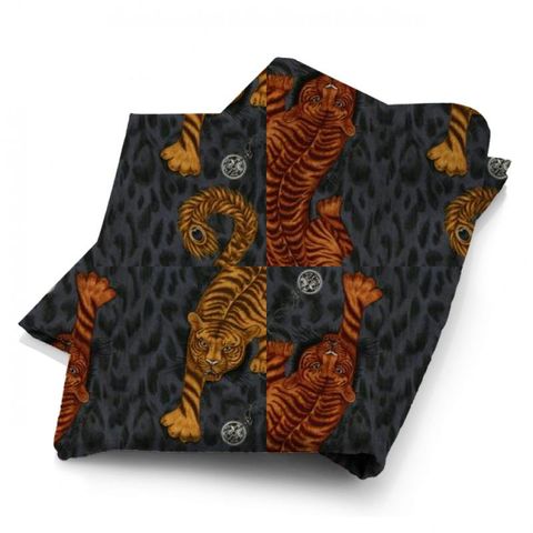 Tigris Flame Velvet Fabric