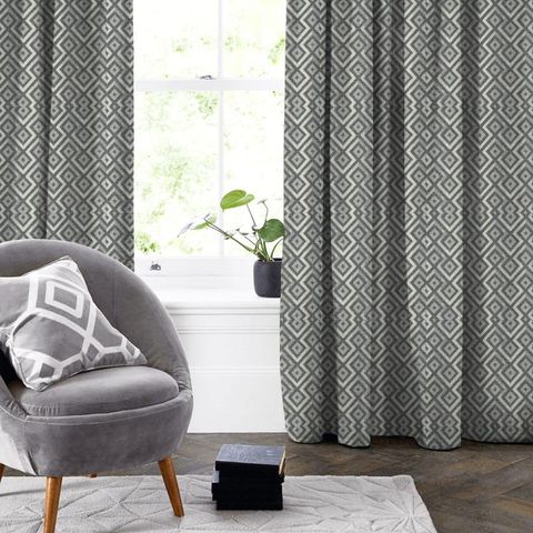 Veda Charcoal Made To Measure Curtain
