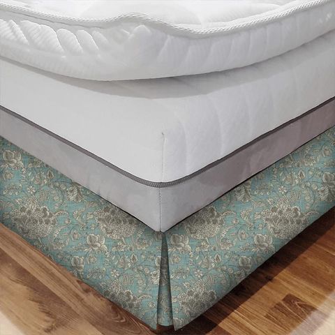 Woodsford Teal Bed Base Valance