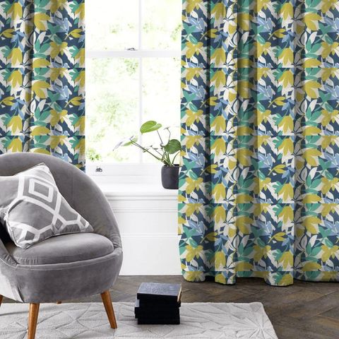 Baja Forest/Citrus/Electric Blue Made To Measure Curtain