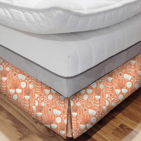 Bergen Burnt Orange Bed Base Valance