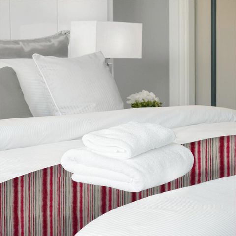 Garda Stripe Cherry Bed Runner