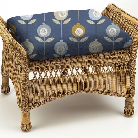 Pepino Sky/Cinnamon/Ink Box Cushion