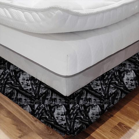 Mercury Noir Bed Base Valance