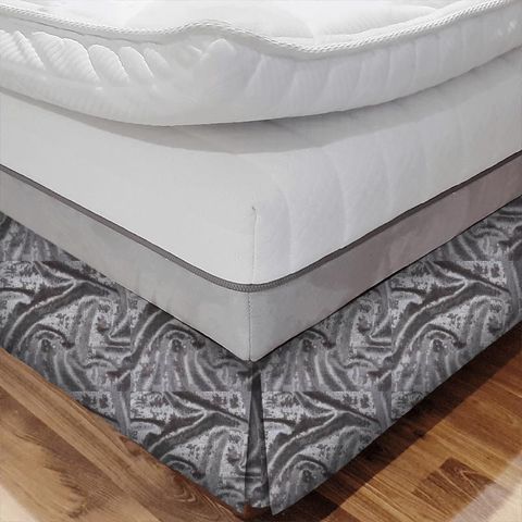 Mercury Silver Bed Base Valance