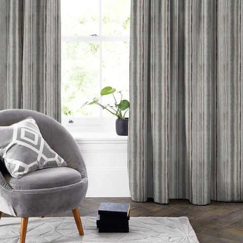 Garda Stripe Grey Made To Measure Curtain