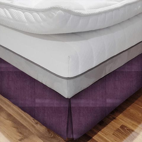 Glamour Aubergine Bed Base Valance