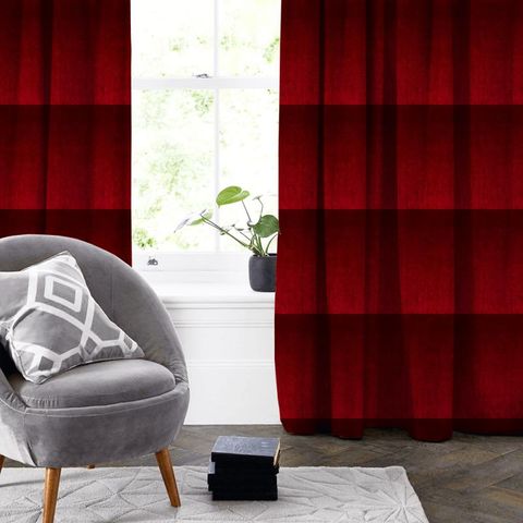 Glamour Cranberry Made To Measure Curtain