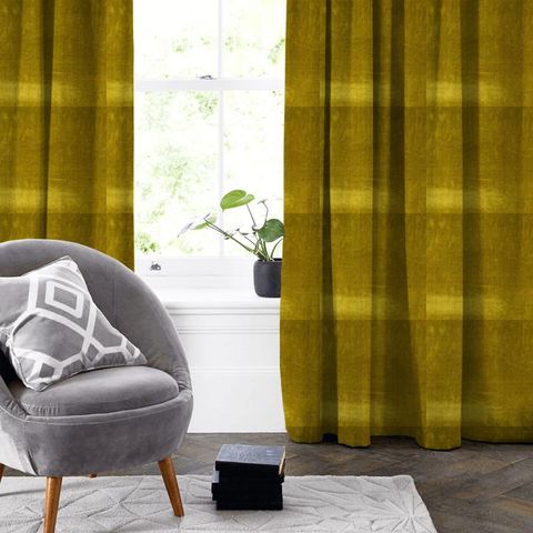 Glamour Ochre Made To Measure Curtain