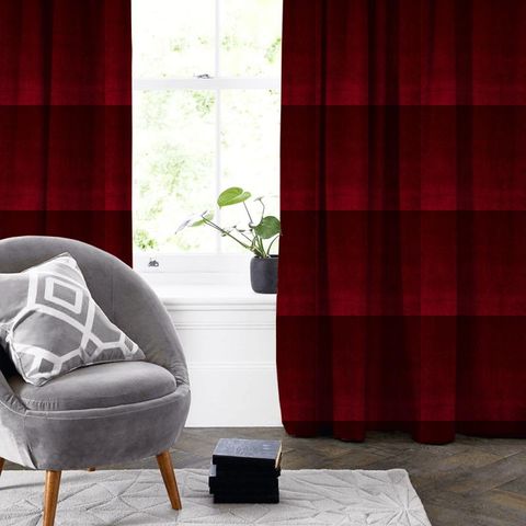 Glamour Rosso Made To Measure Curtain