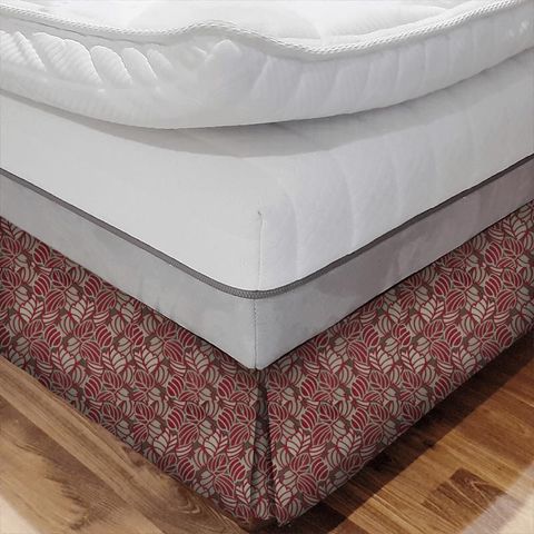 Arkona Vermillion Bed Base Valance