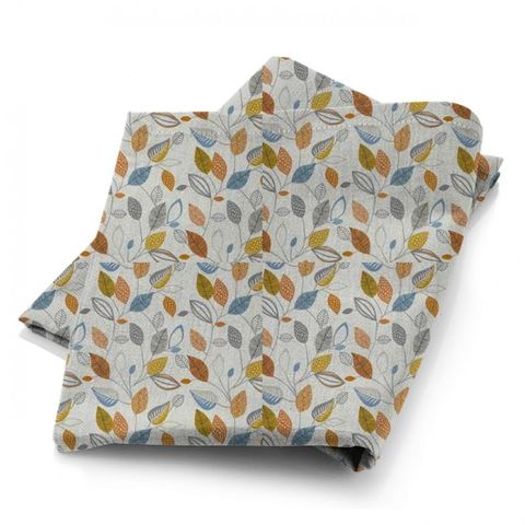 Forest Leaves Tangerine Fabric
