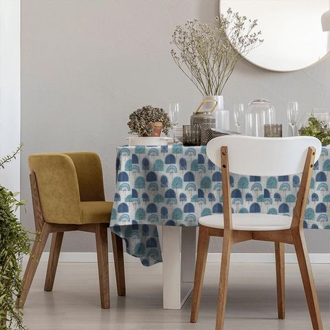 Scandi Wood Indigo Tablecloth