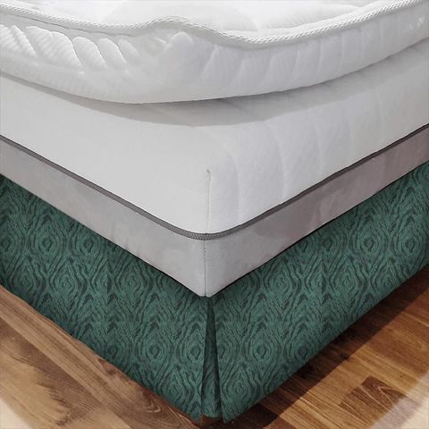 Marble Teal Bed Base Valance