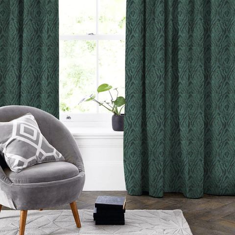 Marble Teal Made To Measure Curtain