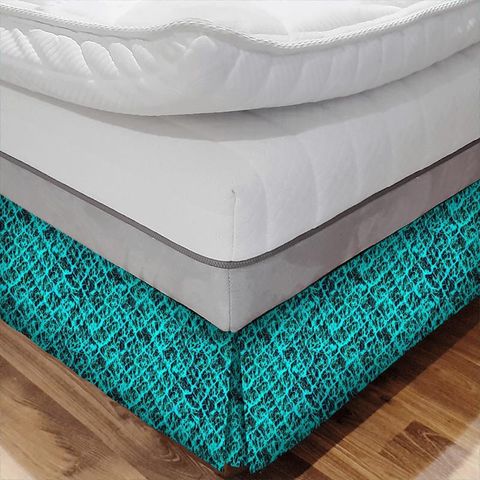 Crystal Turquoise Bed Base Valance