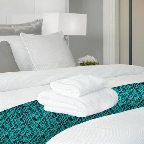 Crystal Turquoise Bed Runner