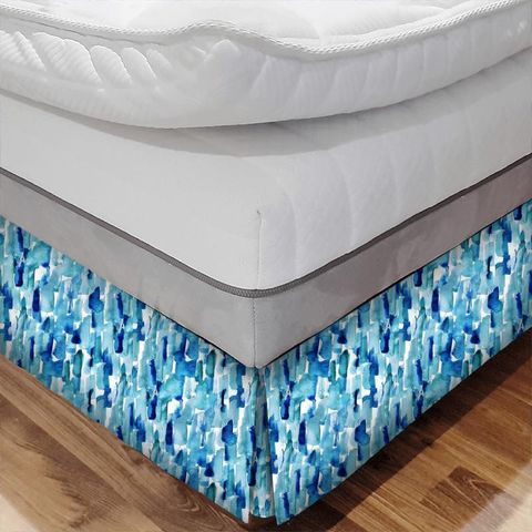 Impasto Blue Bed Base Valance