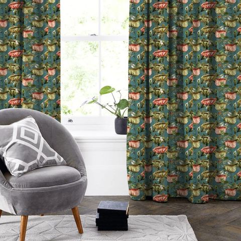 Tulipa Aqua Made To Measure Curtain