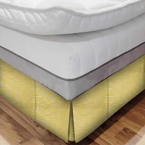 Cara Lemon Bed Base Valance