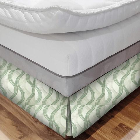 Naomi Mint Bed Base Valance