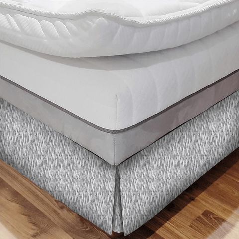 Linear Silver Bed Base Valance