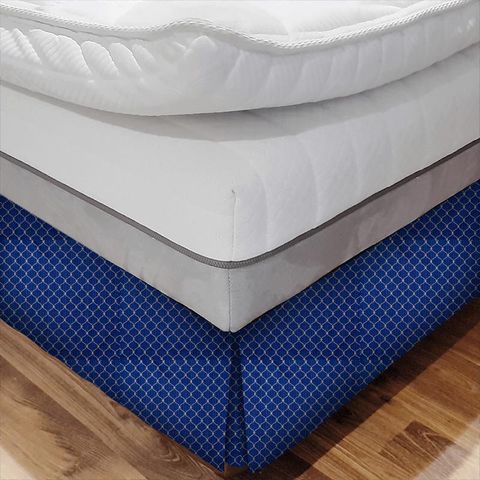 Verona Indigo Bed Base Valance