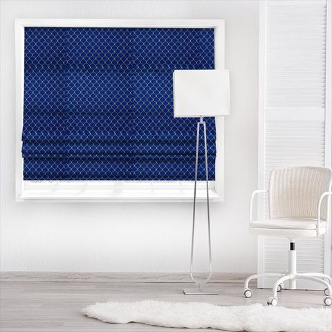 Verona Indigo Made To Measure Roman Blind
