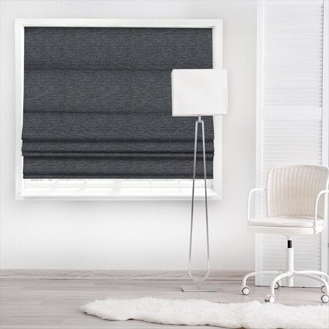 Logan Charcoal Made To Measure Roman Blind