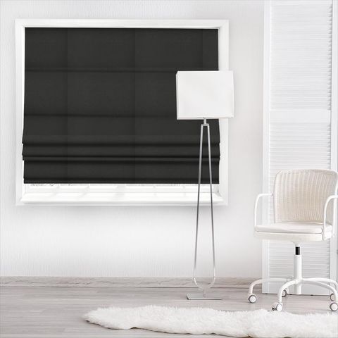 Clayton Charcoal Made To Measure Roman Blind