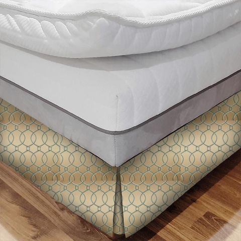 Athena Teal Bed Base Valance