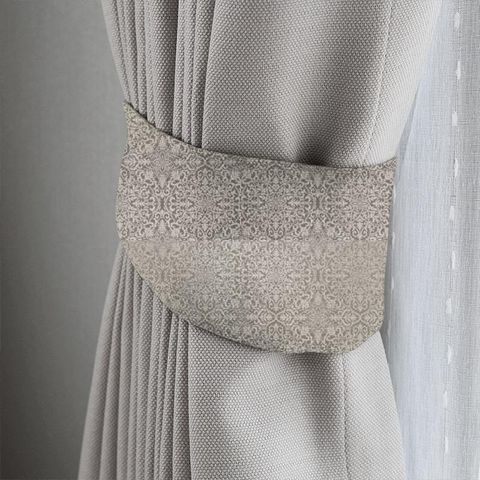 Brocade Ash Grey Tieback