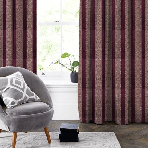 Brocade Stripe Amethyst Made To Measure Curtain