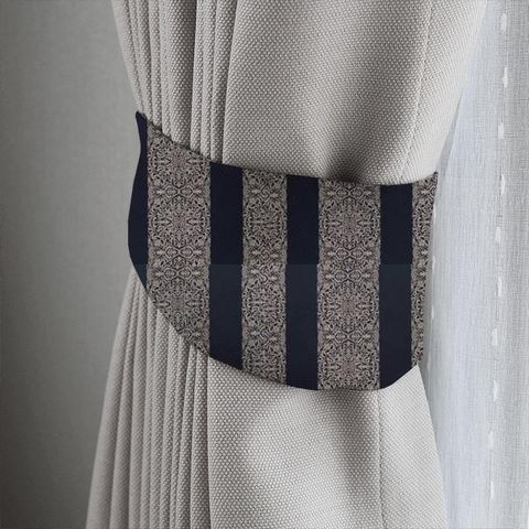 Brocade Stripe Sapphire Tieback
