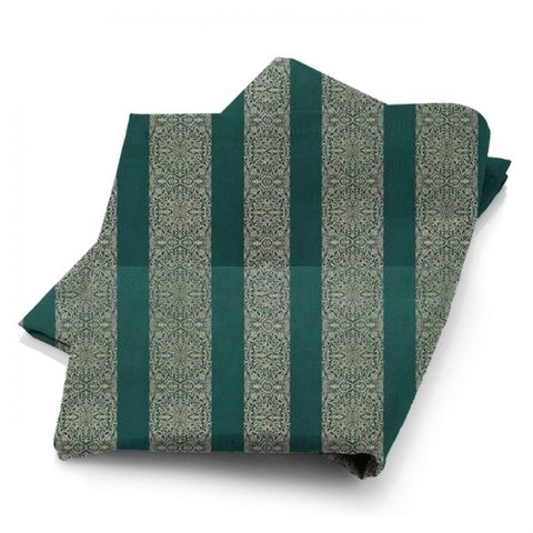 Brocade Stripe Teal Fabric