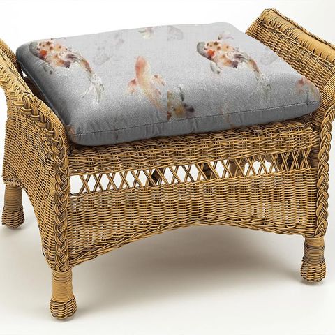 Koi Carp Amber Box Cushion