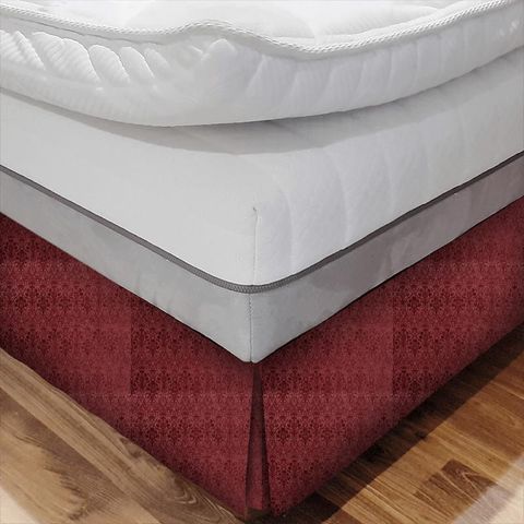 Tiverton Carmine Bed Base Valance