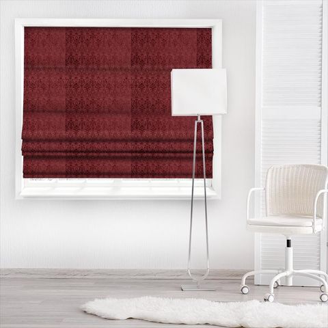 Tiverton Carmine Made To Measure Roman Blind