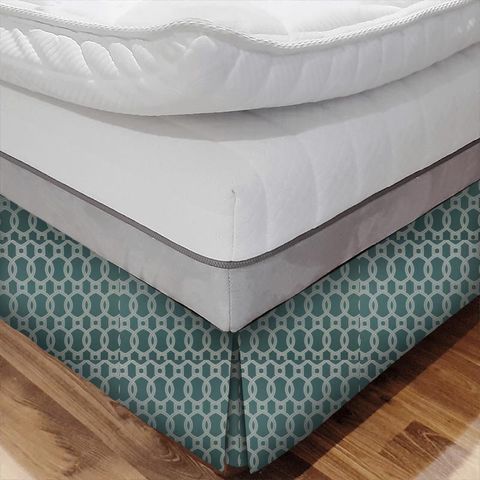 Colonnade Teal Bed Base Valance