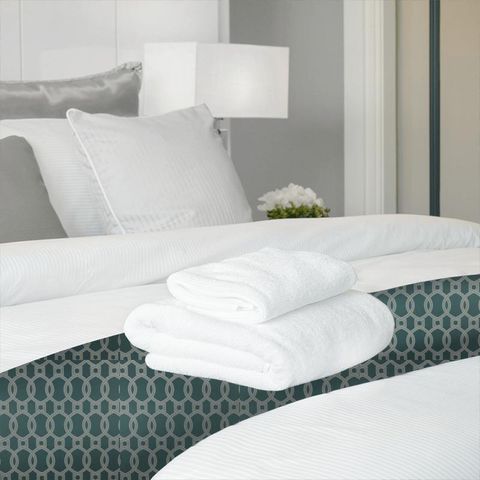 Colonnade Teal Bed Runner