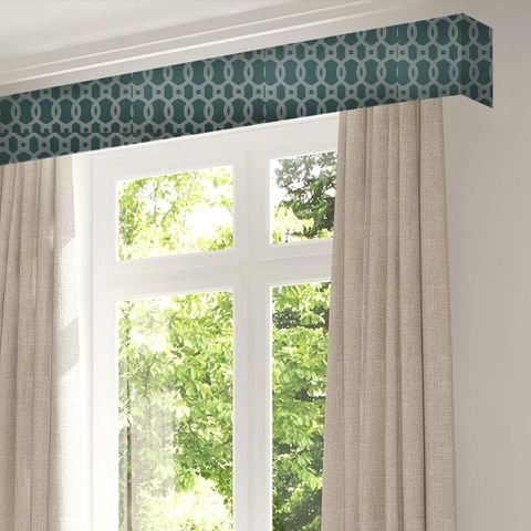 Colonnade Teal Pelmet