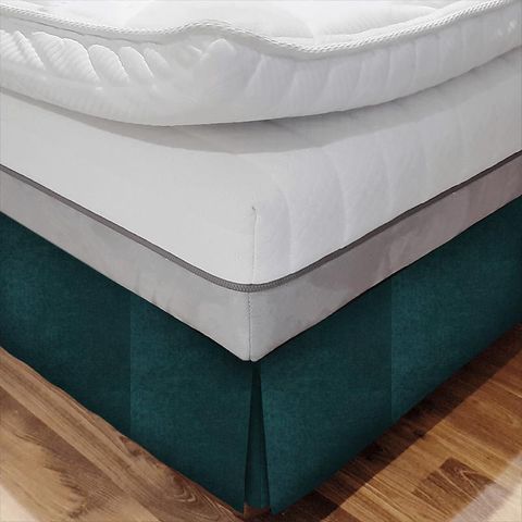 Savoy Teal Bed Base Valance