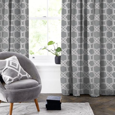 Fascino Pewter Made To Measure Curtain
