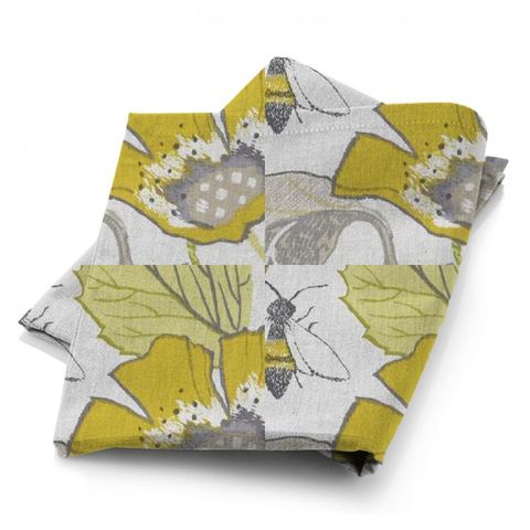 Lotus Chartreuse/charcoal Fabric
