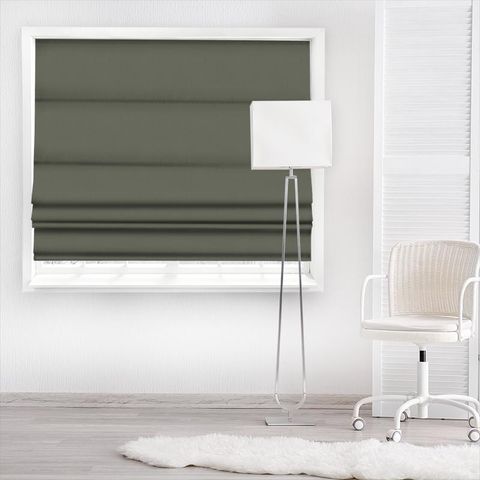 Renzo Charcoal Made To Measure Roman Blind
