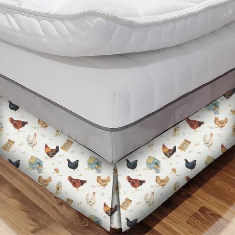 Cluck Cluck Cream Bed Base Valance