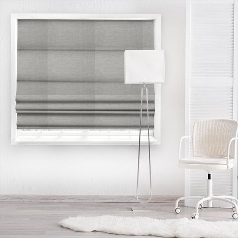 Lunar Silver Made To Measure Roman Blind