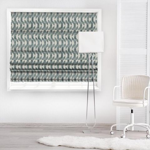 Locris Teal Made To Measure Roman Blind
